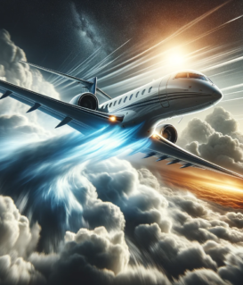 image-of-the-Bombardier-Global-8000-private-jet-breaking-through-the-clouds